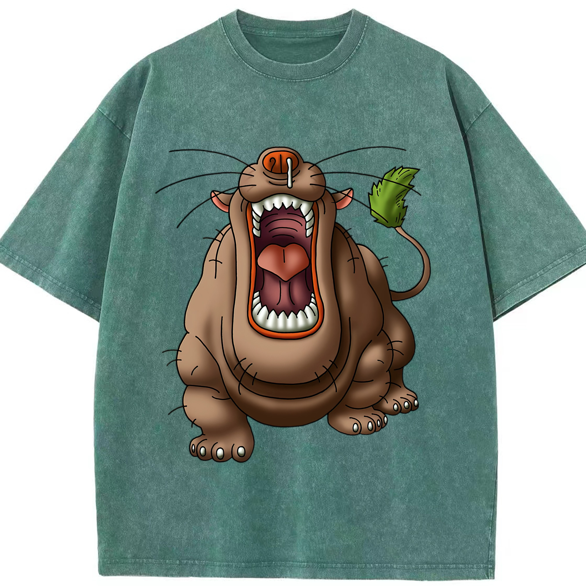 （画像用） ドラゴンクエスト Doragon Kuesuto Dragon Quest 綿100% ヴィンテージ風 半袖Tシャツ（フロントプリント）